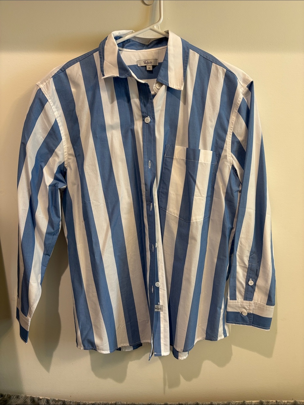 Rails Blue & White Vertical Stripe Button-Down Shirt